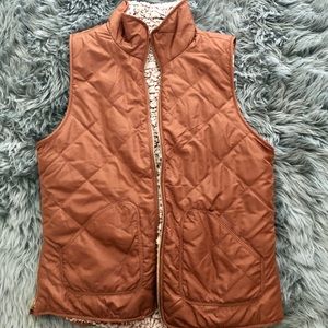 Burnt orange reversible wubby vest